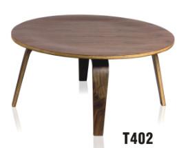 Quality mid century round bent wood walnut coffee table furniture wholesale