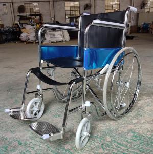 Quality Surgical Care Folding Steel Wheelchair With Solid Castor wholesale