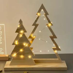 Quality Exquisite wooden Christmas tree decoration High quality table decoration Christmas decoration wholesale