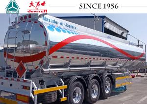 Quality 42 CBM Aluminum Alloy Fuel Tanker Trailer With 6 Compartments wholesale