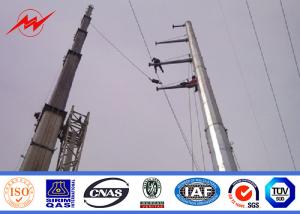 Quality 8m 10m 12m Electric Transmission Steel Power Pole Gr65 Tubular / Ladder Welded wholesale