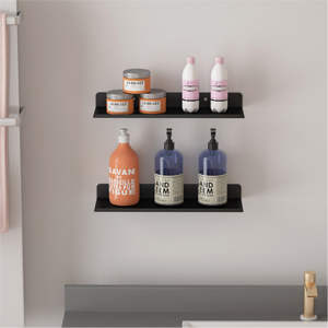 Wall Mounted Carbon Steel Hanging Shelves for Bathrooms Metal Display Shelf