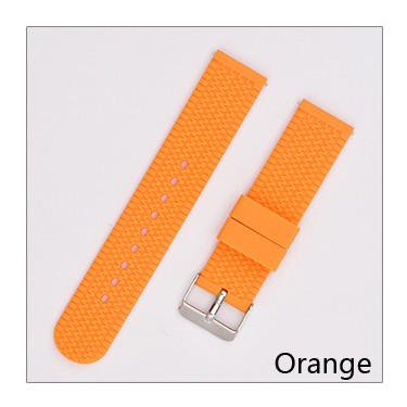 Smart Wrist Silicone Watch Strap Flat Head Anti Sweat 18mm 20mm 22mm 24mm