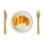 8inch Sugarcane Disposable Tray Plates , Compostable Dinner Plates Bagasse Paper