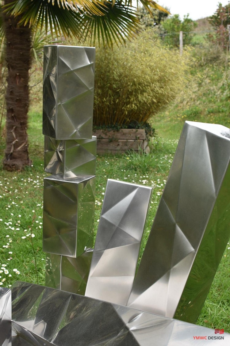 Artistic Installation Large Outdoor Abstract Stainless Steel Sculpture for Home Decor