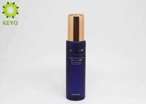 Quality Round Mist Spray Bottle For Face , 100ml Blue PET Plastic Face Toner Bottle wholesale