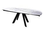1.9 Meter Ceramic Top Dining Table , Horsebelly Glass Extension Dining Table