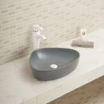 Low Water Absorption Counter Top Bathroom Sink Green Color Irregular Basin