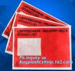 Customize plastic self adhesive packing list bag, envelope cash bag/plastic