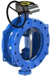 DN350mm Ductile Iron Double Eccentric Butterfly Valve With Arch Disc