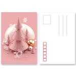 Birthday Card 3D Lenticular Postcard Plastic Material / 3d Animal Pictures