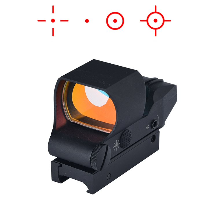 Compact 1X Magnification Sight Holographic Red Dot Optical Scope with 7.4mm Exit Pupil