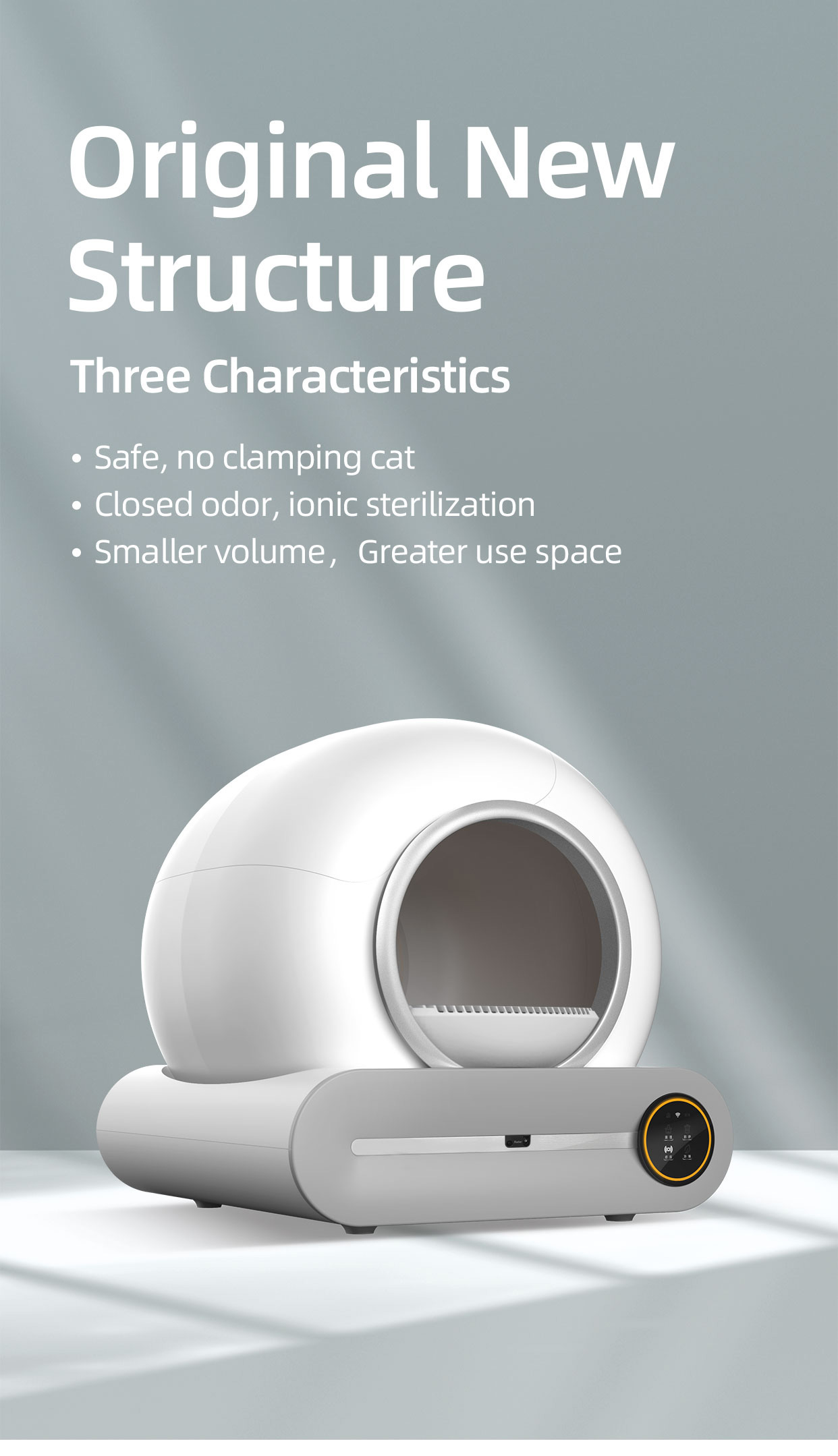 Tuya Intelligent Cat Litter Box Quiet Enclosed Smart Cleaning Litter Box