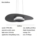 Modern Round Aluminum Led Pendant Lights For Living Room Dining Room LED