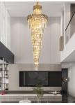 Hall Living Room Chandelier Smoky Gray Crystal Lamps art deco style gold