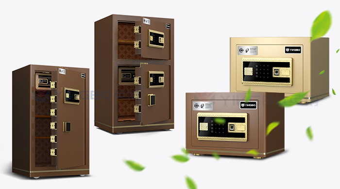 0.55 Cu Ft Fingerprint Lock Office Safe Box For Security