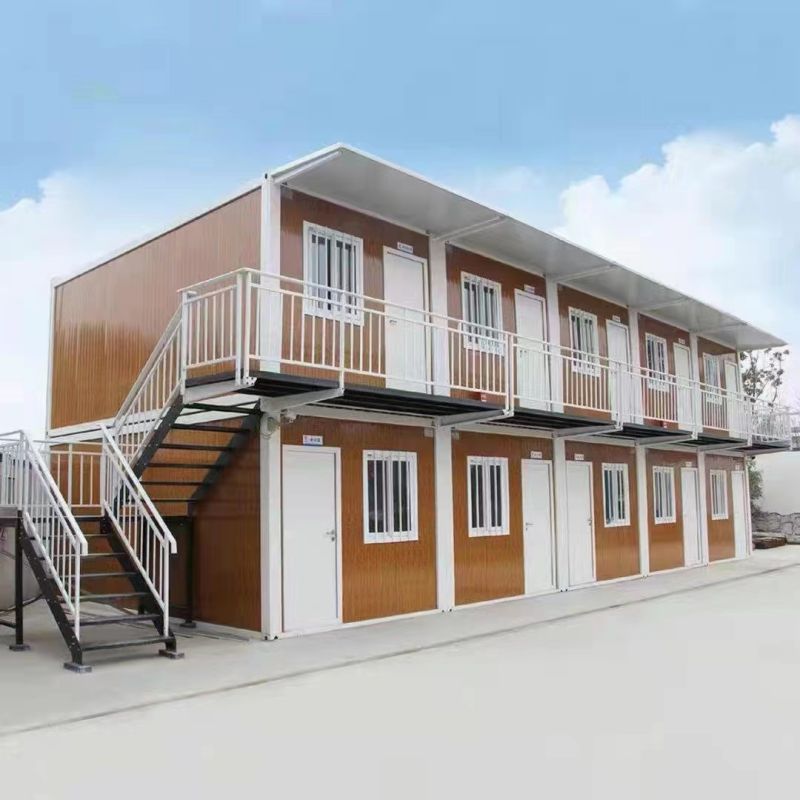Galvanized Steel Frame Prefab Wooden Container House for Manufactured Portable Hotels