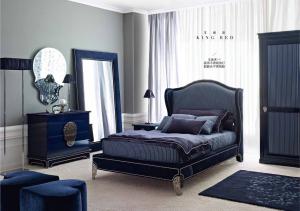 Quality modern America style fabric king bed furniture wholesale
