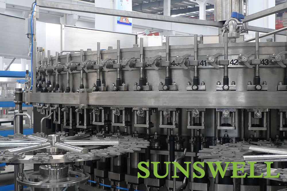 Soft Drink Carbonated Filling Machine , Line PET Bottle Glass Bottle