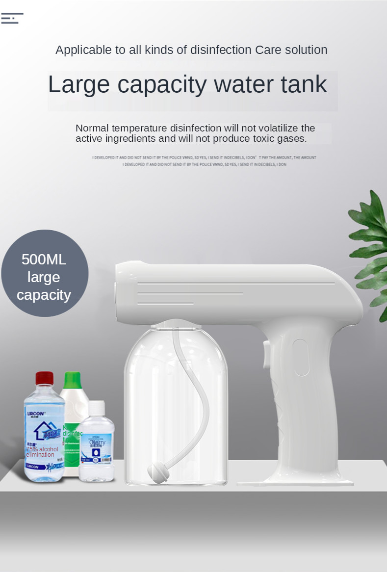 Home Office Nano Spray Disinfection Gun For Sanitization Kills 99% Of Germs