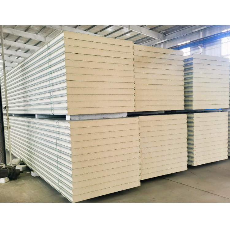White PU Polyurethane Customized Sandwich Panel 100mm Thermal Conductivity 0.022 W/mK