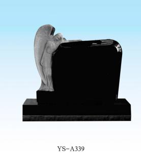 Quality American Style Angel black granite monument wholesale