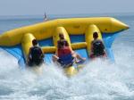 Commercial Grade Rental Towable Inflatables Water Game Flying Fish For Seashore