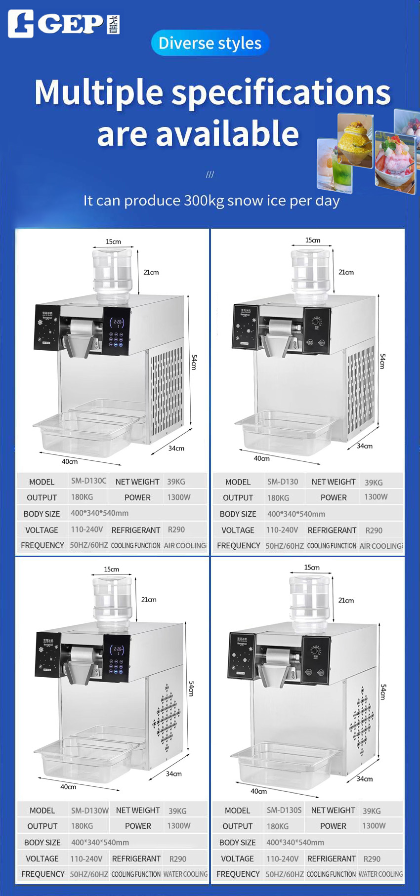 Related to Raw Materials Bingsu Shave Ice Snow Machine with Low Noise Compressor