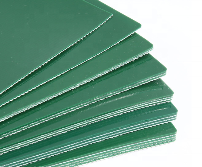 PVC Heat-resistant Light Conveyor Belts Non Pollution 5 Layers 20000mm Length