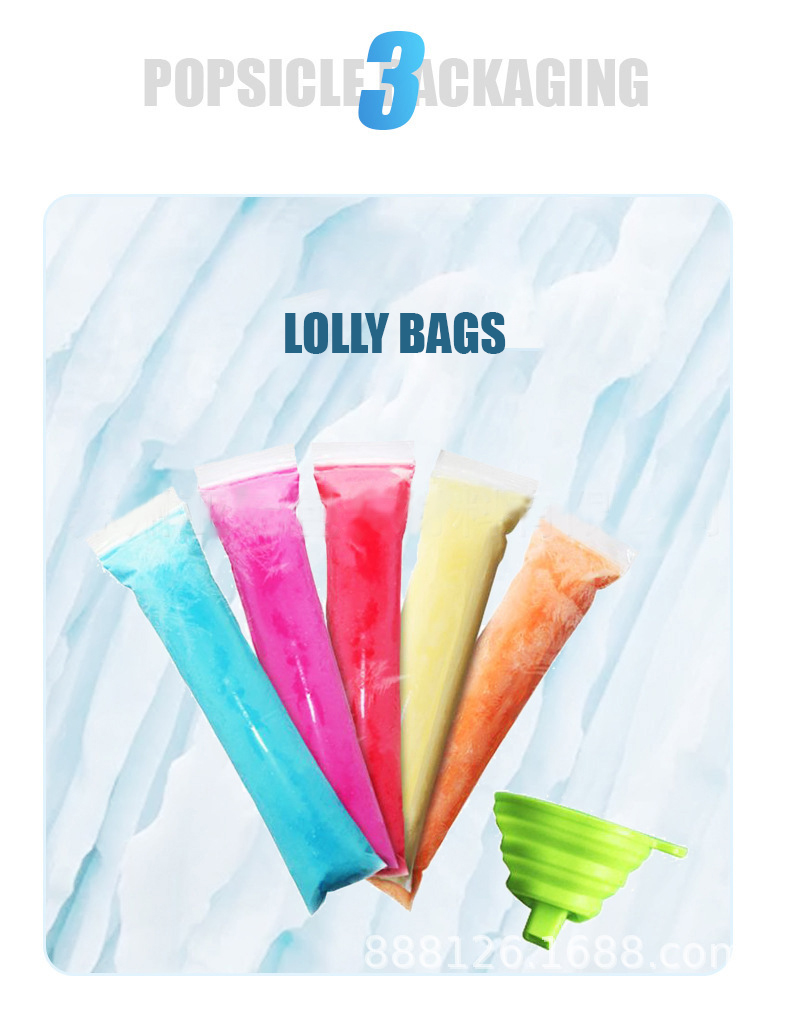 Custom Printed Back Sealing Foil Plastic Ice Cream Wrapper for Popsicle Packaging