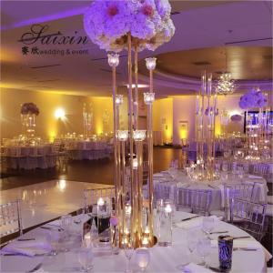 Quality Large Lotus Flower Crystal Candle Holder Stand Tealight 150cm wholesale