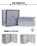 Steel Frame Panel Pleated Air Filters First Stage Polyester Material