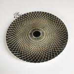 Luxury Black Charger Plates Wedding Tableware Rhomboid Glass 32cm