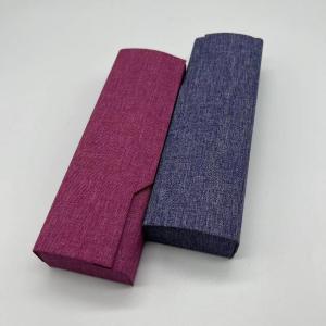 Quality Lycra Cuboid Purple Foldable Sunglasses Case Fasionable Customized Logo wholesale