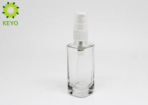 Quality 1 OZ 30ml Clear Glass Face Mist Bottle Square Shape Custom Service Acceptable wholesale