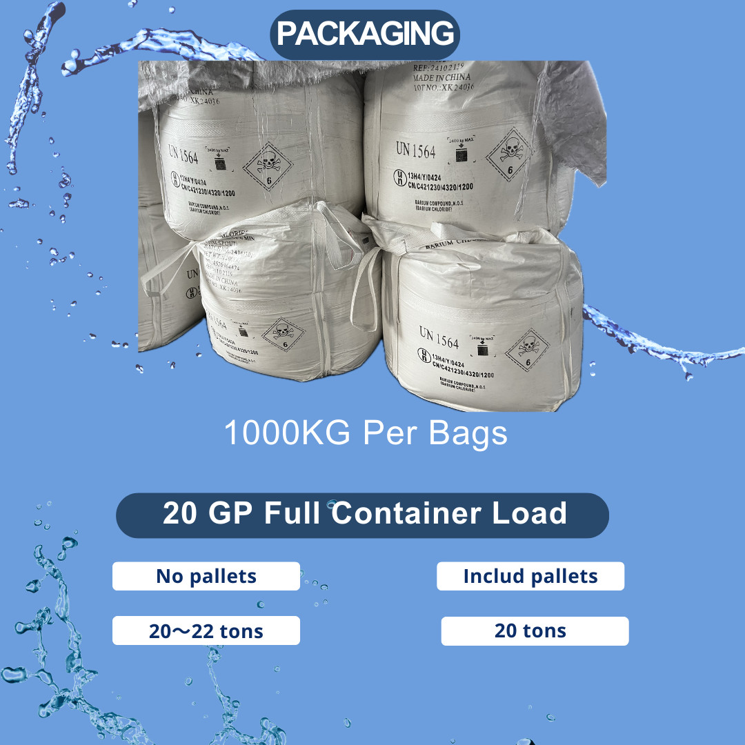 99% Barium Chloride BaCl₂ White Crystal for Gold Treatment Industry