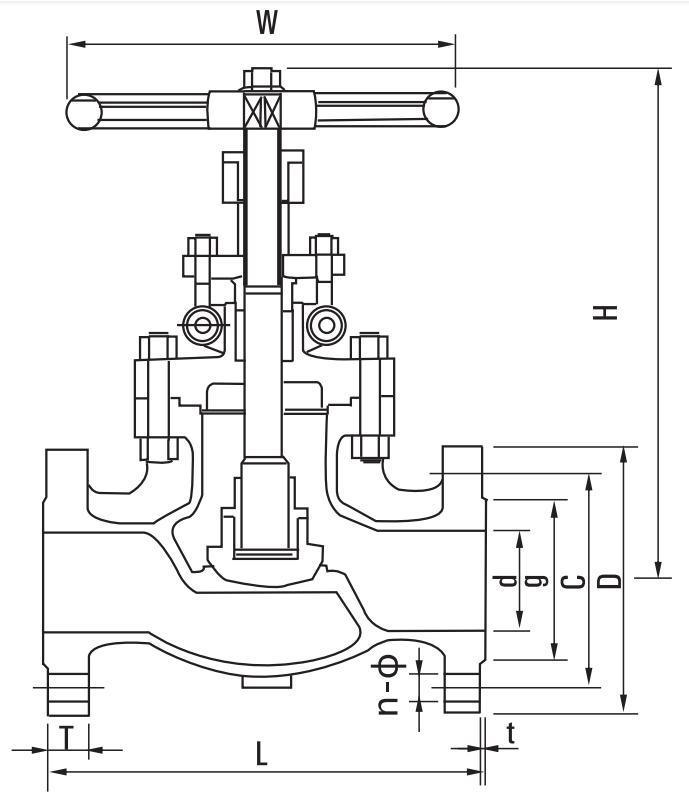 ANSI Class 150 Wcb Globe Valve (J41H-150LB)