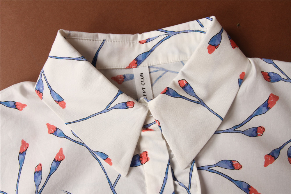 100% Cotton Stockpapa Womens Casual Print Shirts
