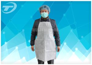Quality High Density Polyethylene Waterproof Aprons For Adults White Color 80 X 140 Cm wholesale