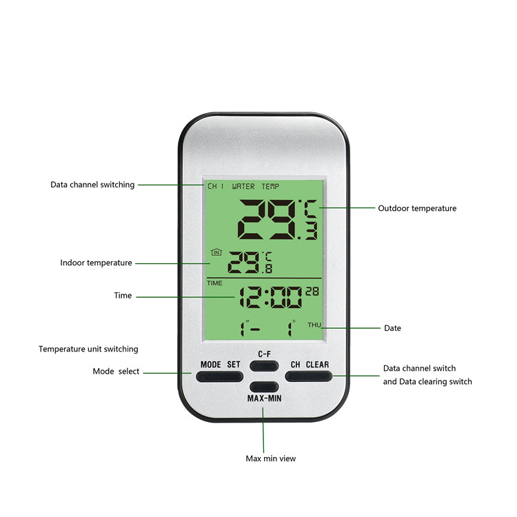 Battery Powered Floating Pool Thermometer For Accurate Temperature Reading