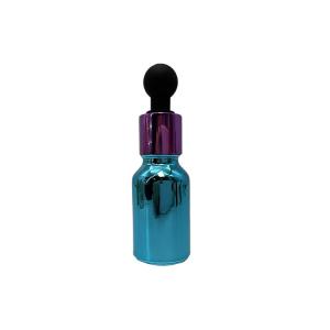 Quality Electroplated 5ml 0.25oz Cosmetic Dropper Bottles With Screw Caps wholesale