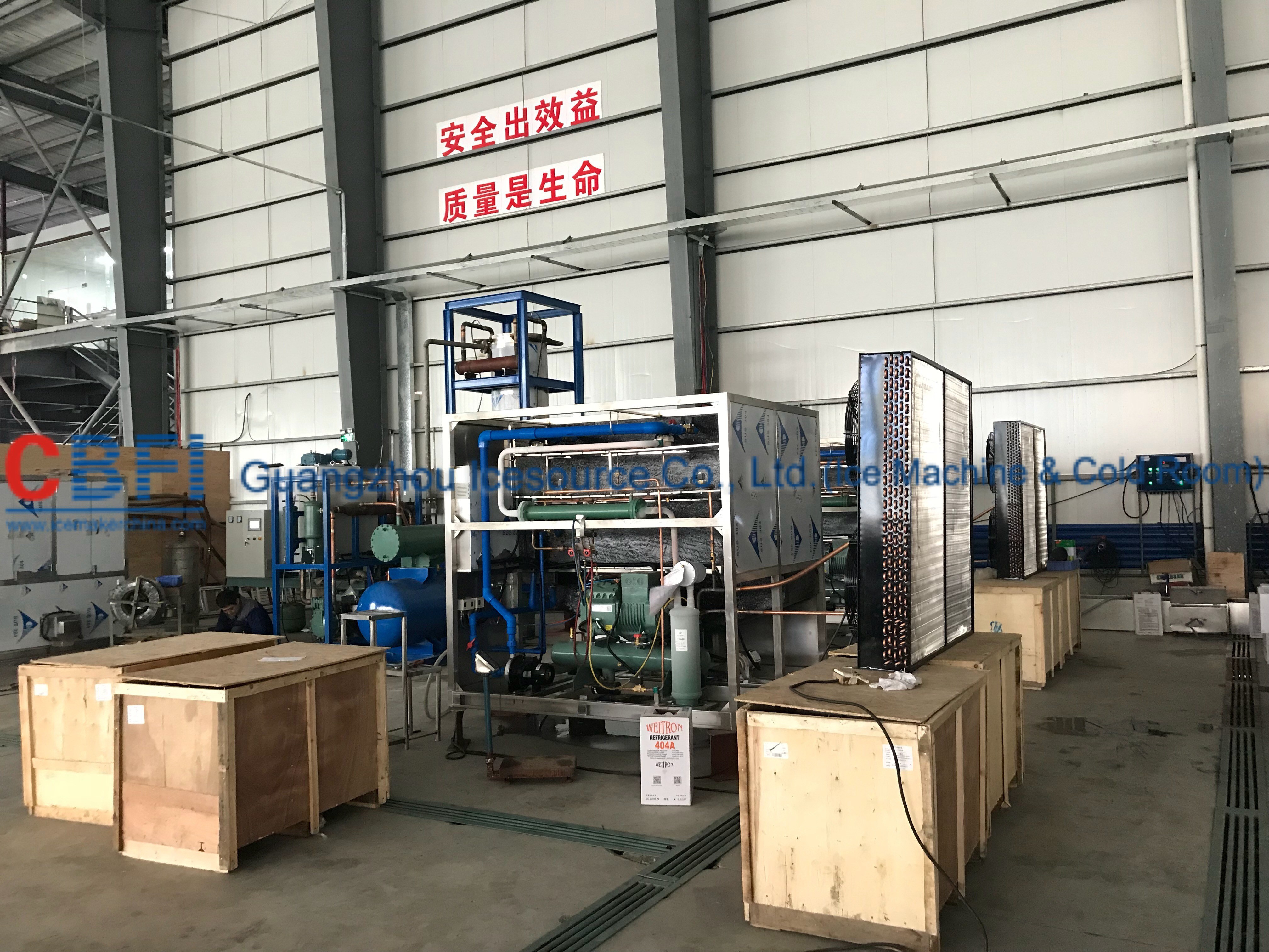 22*22*22mm R507 Refrigerant Ice Cube Machine For Indonesia Ice Plant