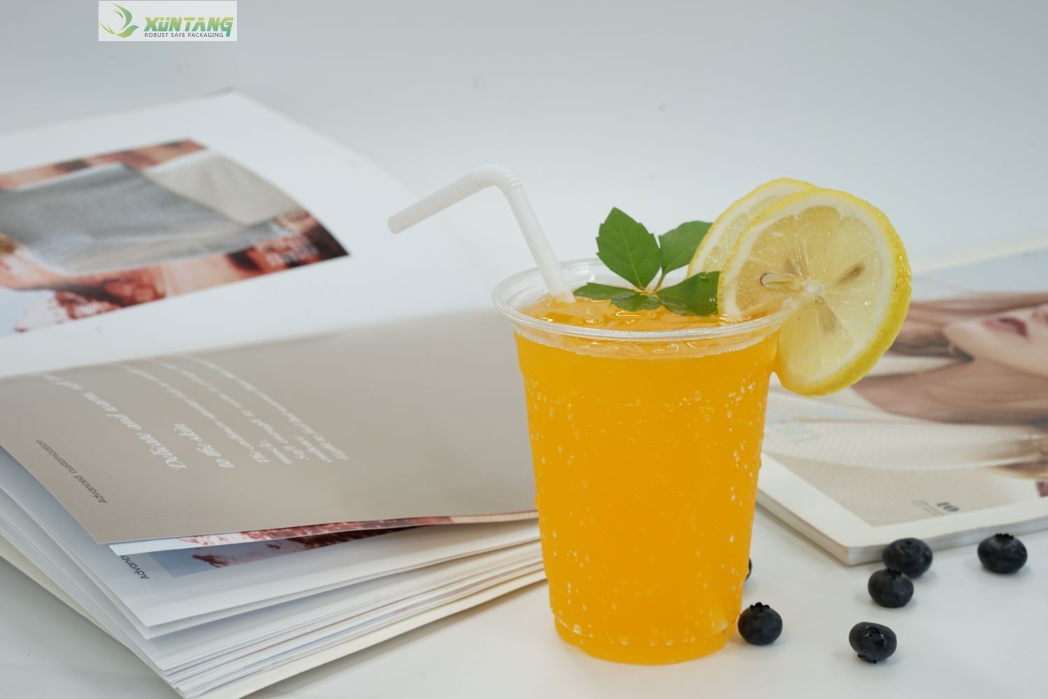 5mmx180mm Biodegradable Bendy Straws Eco Friendly