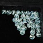 Gemstone Material Synthetic Lab Created Round Blue Moissanite Beads For Jewelry