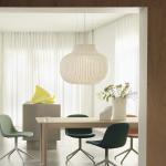 Modern Chinese Style Silk Led Ceiling Chandelier For Living Room Bedroom paper