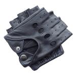 Genuine Sheepskin Half Finger Leather Driving Gloves