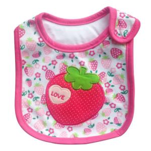 Quality Personalised Strawberry Newborn Baby Girl Bibs Anti Bacterial wholesale