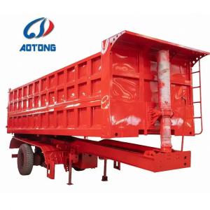 Quality 3 axles dump tipper truck semi trailer with JOST landing gear and 12R22.5 tubeless tires wholesale