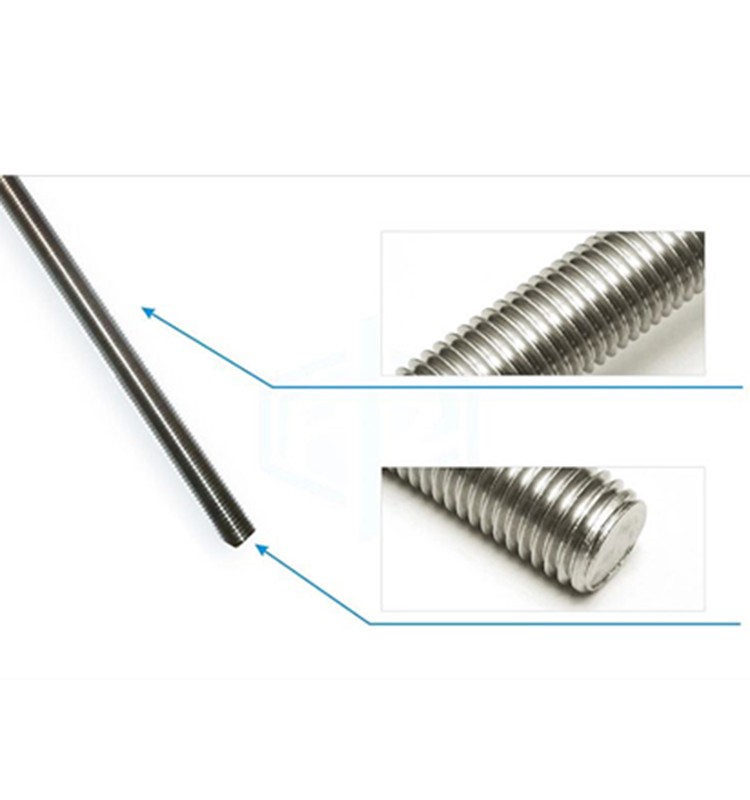 B7 3/4 5/8 3/8 1/2 M8mm M10mm M12 Zinc Plated Full Steel Continuous Galvanized Threaded Rod Cutting Tap Double End Stud Bolts