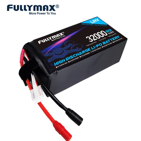 12s Drone Battery 32000mAh 10C 47.04V Fullymax UAV Lipo Battery Pack High